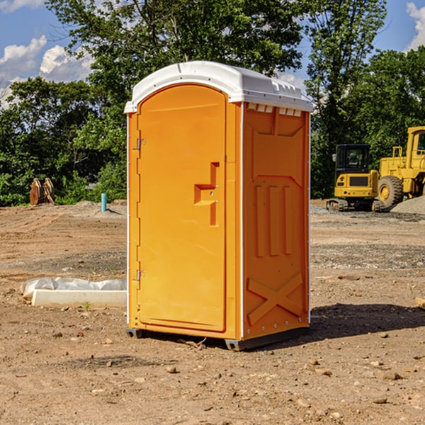 how often are the portable toilets cleaned and serviced during a rental period in Hughes Springs